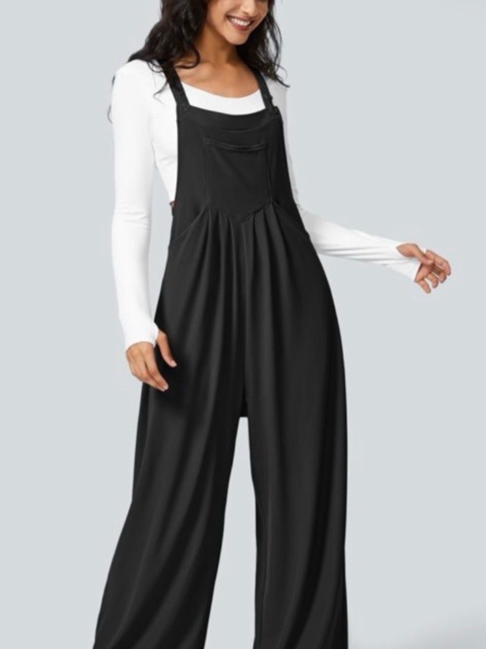 NWT Halara Wide Leg Jumpsuit – Black – Size Small
